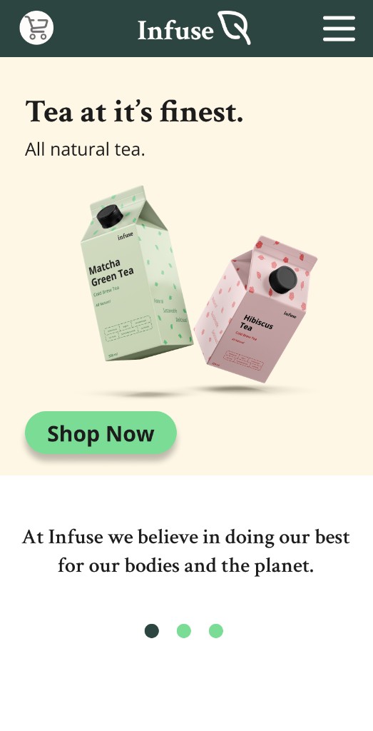 A site with a weak next step mobile after